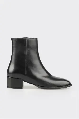 Black Leather Women's Classic Boot - 1