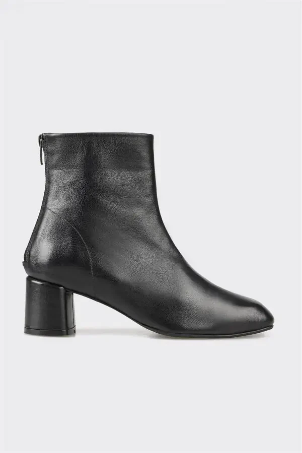 Black Leather Women's Classic Boot - 1