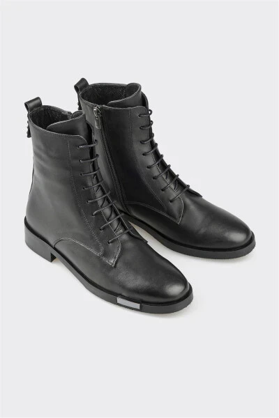 Black Leather Women's Daily Boot - ELLE (1)