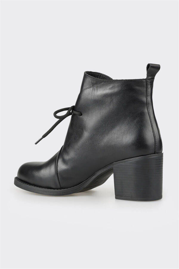 Black Leather Women's Everyday Boots - 3