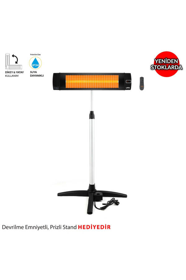 Black Line 2400 W UK Duvar Tipi Dikey Ve Yatay Kullanım & Devrilme Emniyetli Prizli Stand - 16