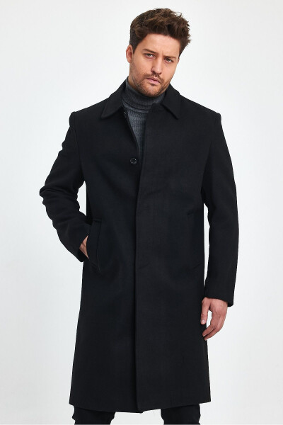 Black long cashmere coat - 20