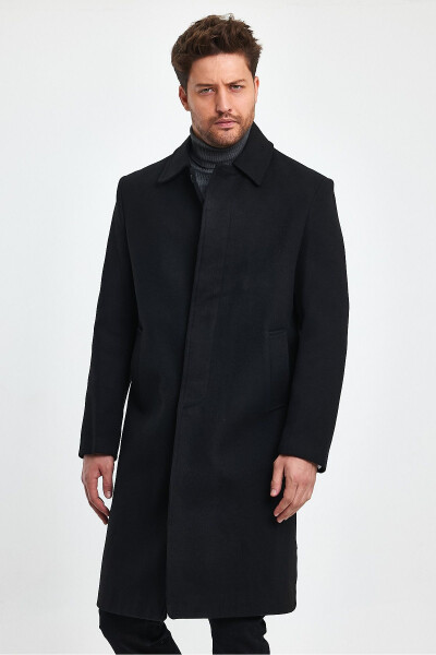 Black long cashmere coat - 21