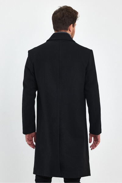 Black long cashmere coat - 22