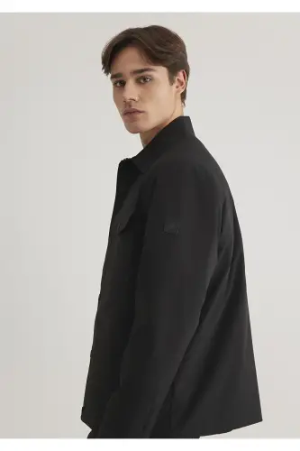Black Loose Fit Jacket - 3