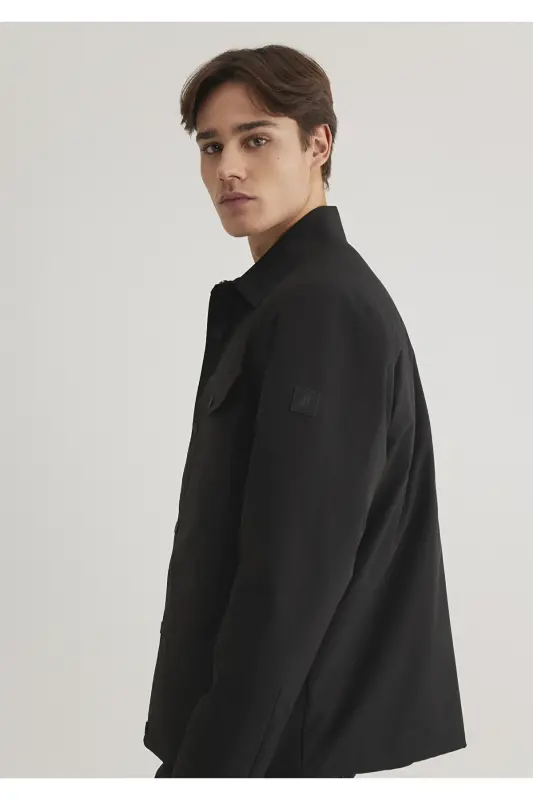 Black Loose Fit Jacket - 3