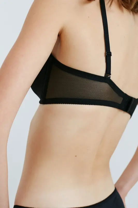 Black Lotus Bra-Black - 1