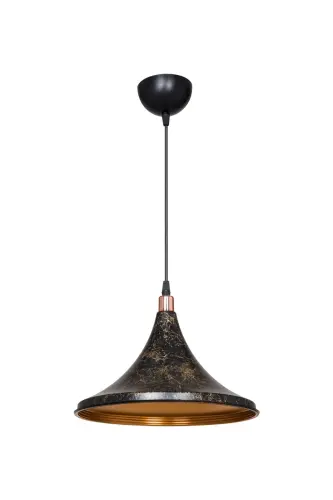 Black Marble Pattern Pendant Chandelier Bedroom Living Room Kitchen Hallway Lamp-Black - 3