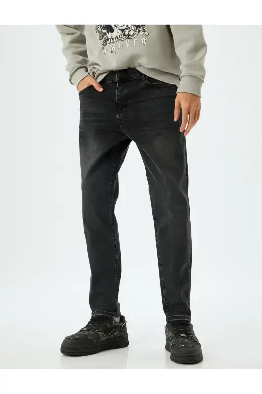 Black Men Jeans 5WAM40128ID-BLACK - 3