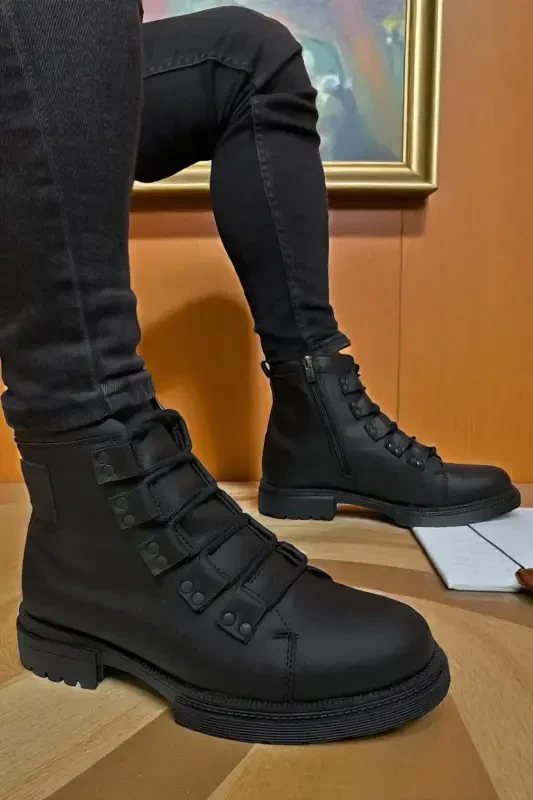 Black Men's Boots 0012716 - 5