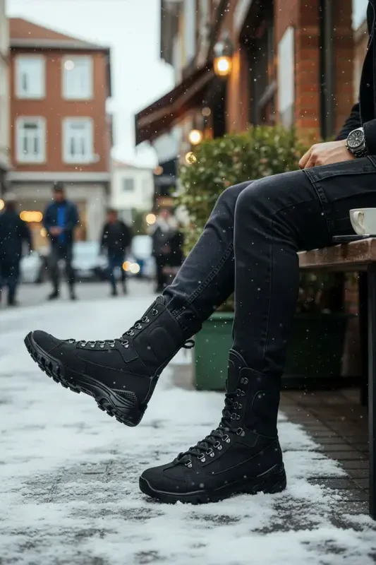 Black Men's Boots - 3