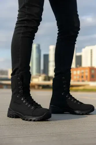 Black Men's Boots - 4