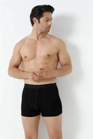 Black Men's Boxer 10-Pack Cotton Stretch Fabric - 12