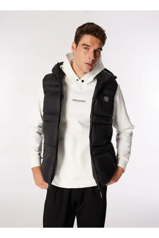 Black Men's Inflatable Vest D4WM-YLK3323 - DISCOVERY EXPEDITION