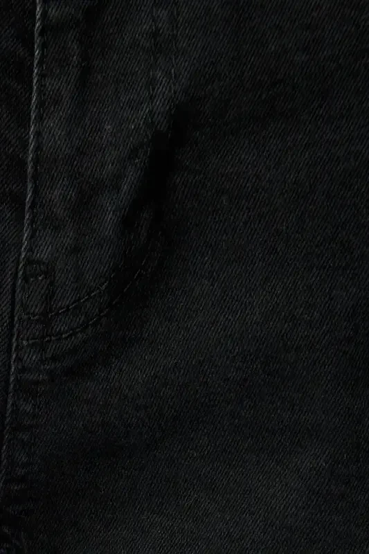 Black Men's Jeans 5WAM40136ID-BLACK - 6