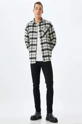 Black Men's Jeans 5WAM40137ND-BLACK1 - 1