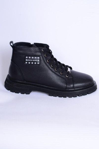 Black men's leather boots - PIERRE CARDIN