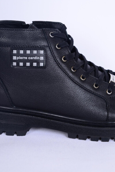 Black men's leather boots - PIERRE CARDIN (1)