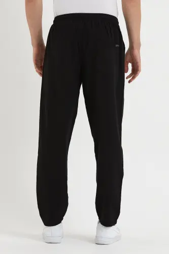 Black Men's Linen Trousers 1480-BLACK - 4