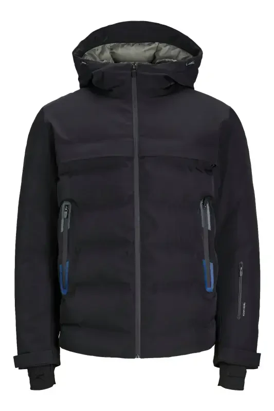 Black Men's Puffer Jacket 12225287_jcotarwın - 1