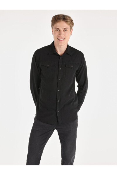 Black men's shirt - 1