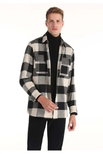 Black Men's Shirt (Short Sleeve) - 1