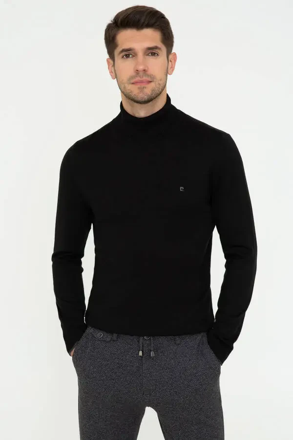 Black Men's Sweater - 1