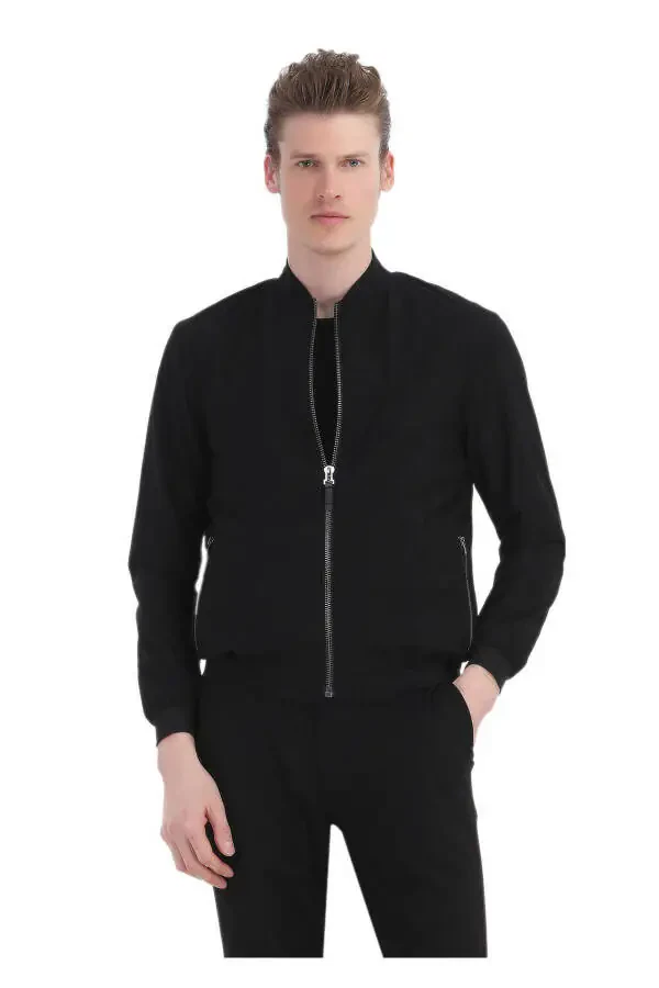 Black Micro Knit Suit - 2