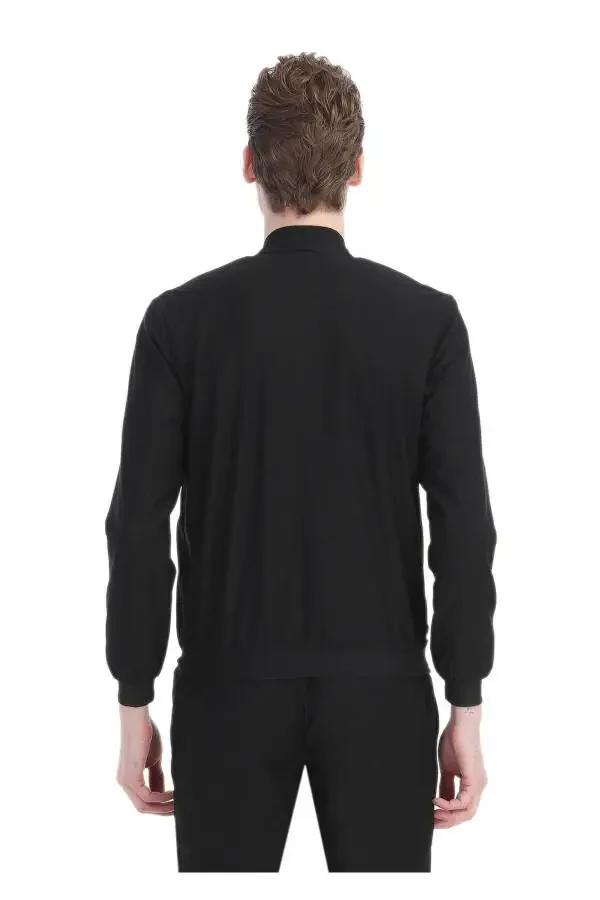 Black Micro Knit Suit - 7