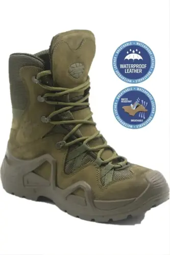 Black Military boot WATERPROOF Winter Men's Trekking Sneaker Water&cold Proof thermal Tactical boot-khaki - SCOOTER (1)