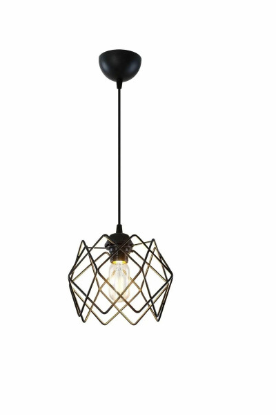 Black Multi-Square Single Pendant Chandelier - 3