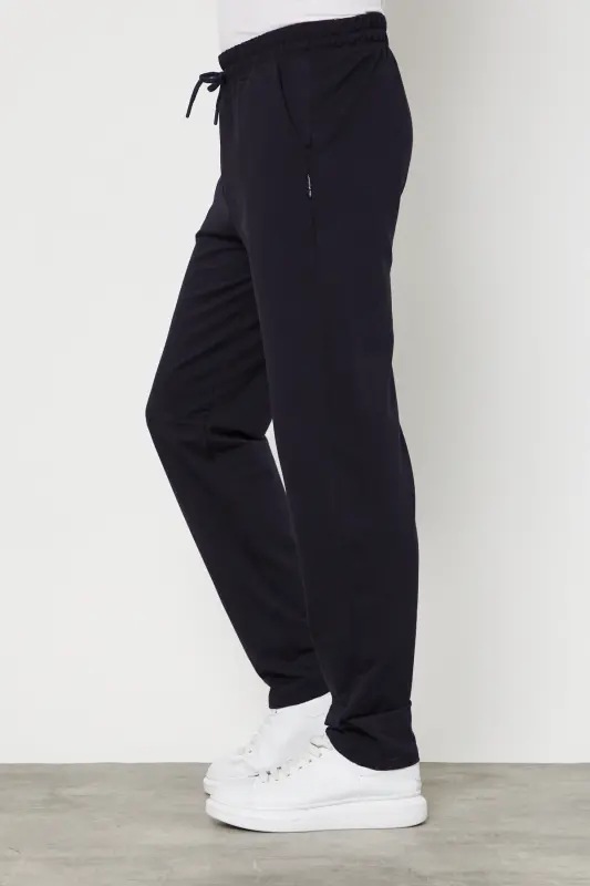Black-Navy-Anthracite 3-Pack Men's Straight Leg Relaxed Fit Sweatpants Premium Fabric-Black - 3