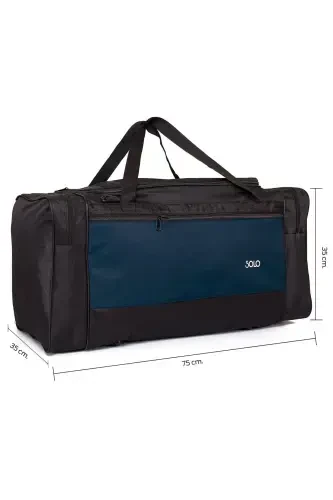 Black Navy Blue Extra Large Travel Bag 75 Cm-Navy Blue - 4