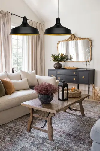 Black Noble Single Chandelier Retro Pendant Lamp School Hairdresser Bedroom Kitchen Chandeliers - Black - 4