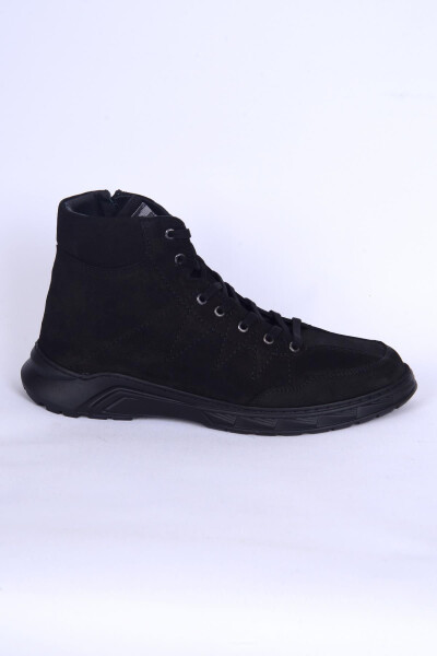 Black Nubuck Men's Boots - 1