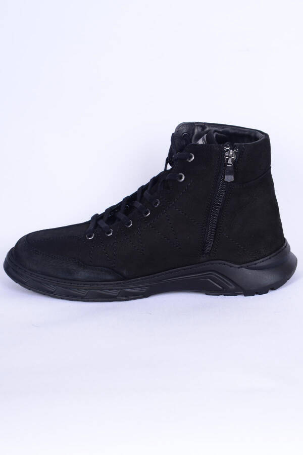 Black Nubuck Men's Boots - 3