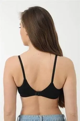 Black Nursing Bra Cotton Elastane - 8