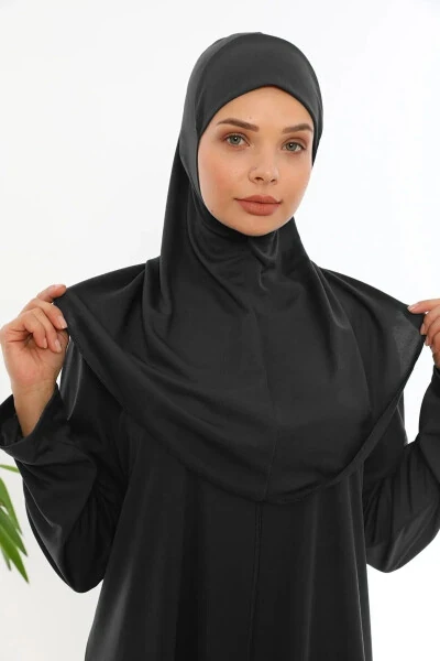 Black One-Piece Prayer Dress with Zipper, Anti-Slip - MEDIPEK (1)