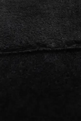 Black Oval Postal Carpet Plush Soft Non-slip Dot Base Antibacterial-Black - 7