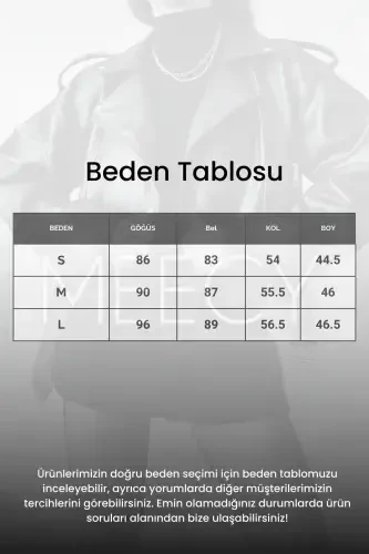 Black Oversized Belted Leather-look Jacket - 3