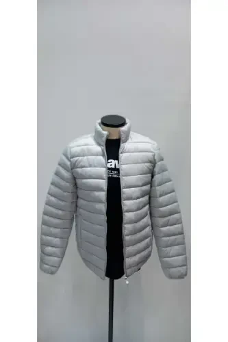 Black Padded Jacket 0110016-STONE - 1