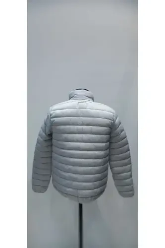 Black Padded Jacket 0110016-STONE - 3