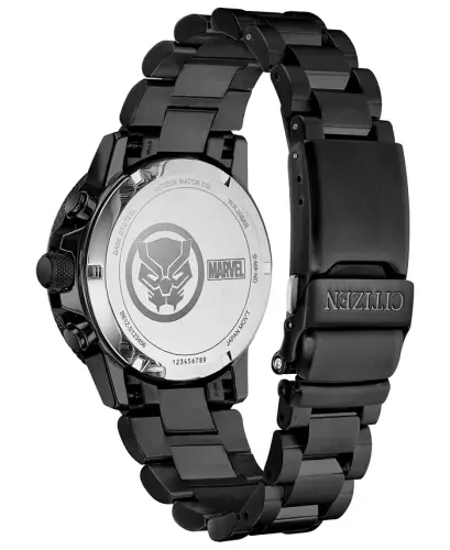 Black Panther Chronograph Qora Bilaguzukli Soat 42mm-Qora - 3