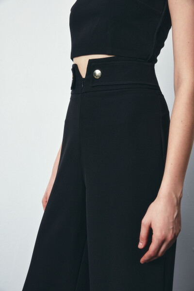 Black Pants with Waist Detail - 10