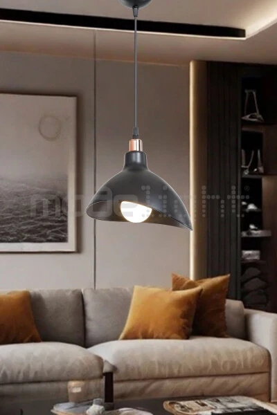 Black Pendant Chandelier Bedroom Living Room Kitchen Corridor Lamp - 1