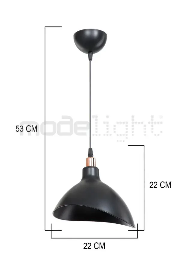 Black Pendant Chandelier Bedroom Living Room Kitchen Corridor Lamp - 2
