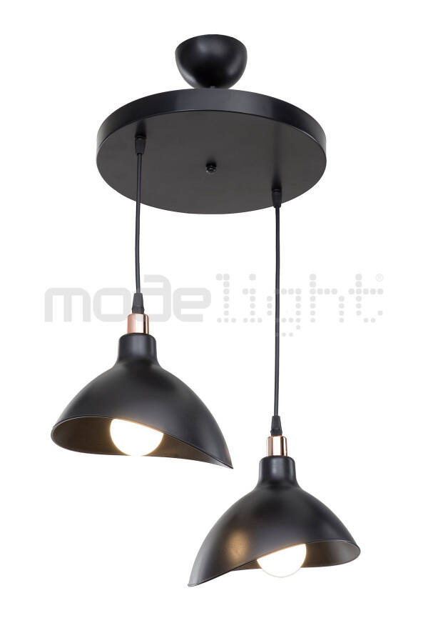 Black Pendant Chandelier Bedroom Living Room Kitchen Corridor Lamp - 4