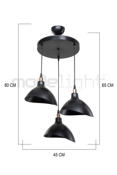 Black Pendant Light Bedroom Living Room Kitchen Hallway Lamp - 4