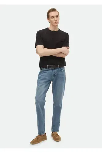 Black Plain Crew Neck 100% Cotton T-Shirt - RAMSEY (1)