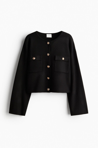 Black pocket detailed cardigan - 7